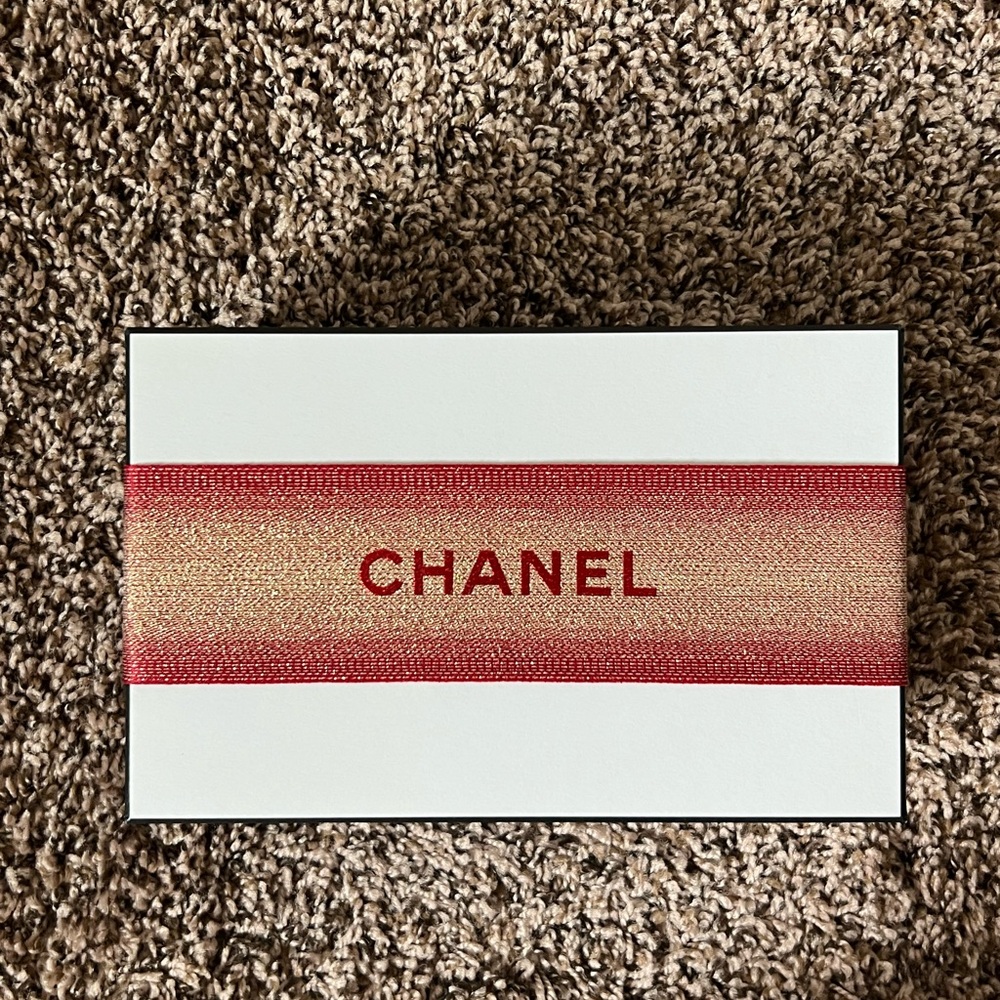 Chanel box with ribbon